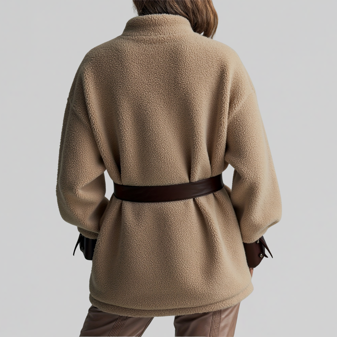 Bridget | Kurtka Teddy z Paskiem